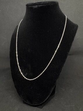10” Silver-Tone Small Link Chain Necklace